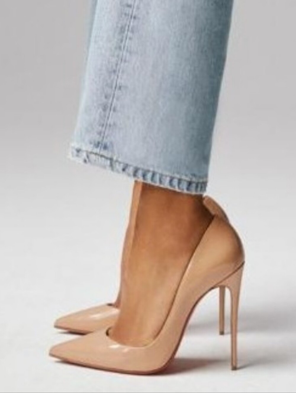 Christian Louboutin so Kate beige pumps